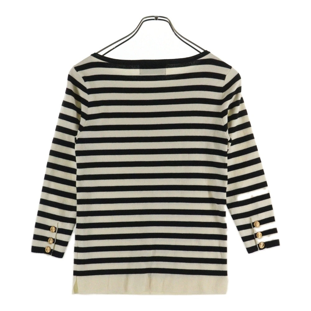 Deuxieme Classe(ドゥーズィエムクラス) クルーネックボーダーニット レディース ブラック/ホワイト 13-080-500-4220-3-0