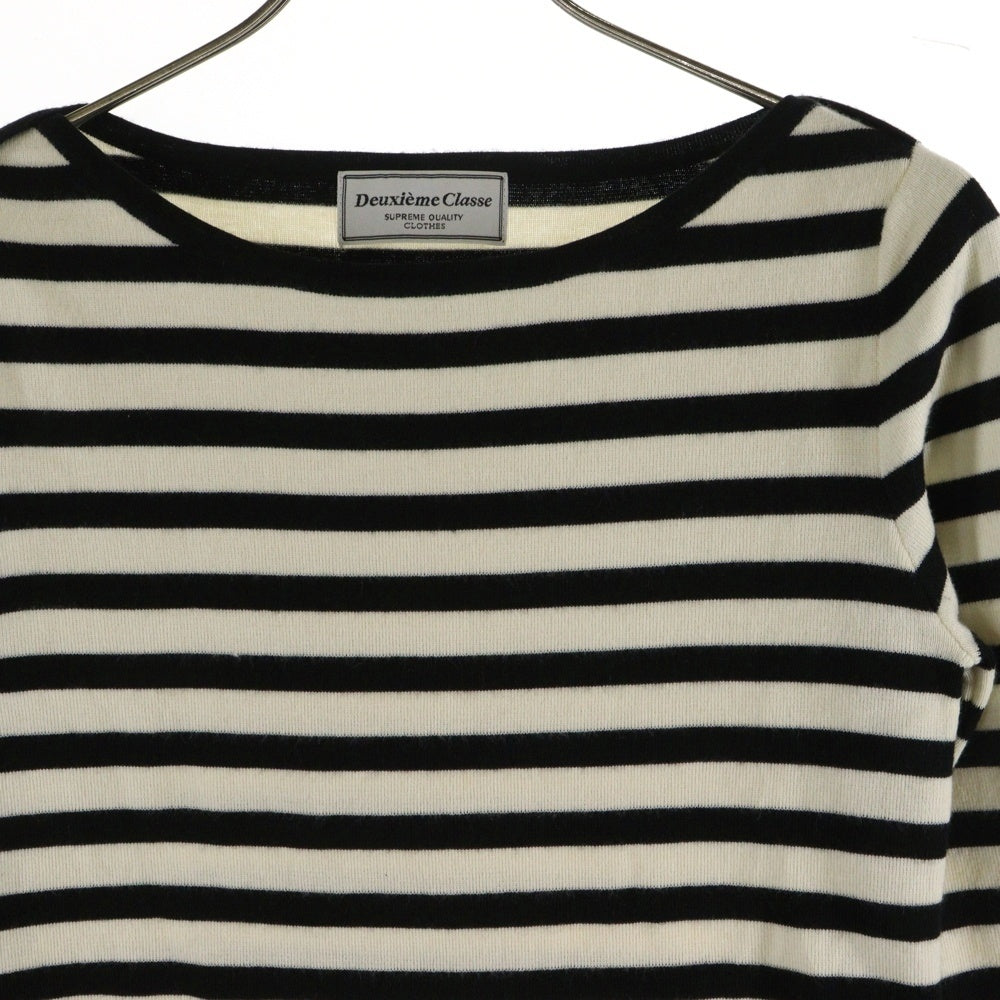 Deuxieme Classe(ドゥーズィエムクラス) クルーネックボーダーニット レディース ブラック/ホワイト 13-080-500-4220-3-0