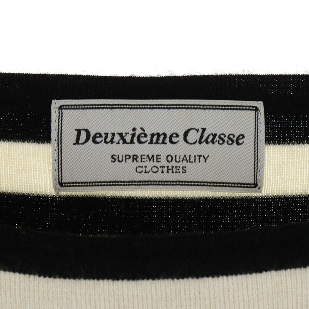 Deuxieme Classe(ドゥーズィエムクラス) クルーネックボーダーニット レディース ブラック/ホワイト 13-080-500-4220-3-0