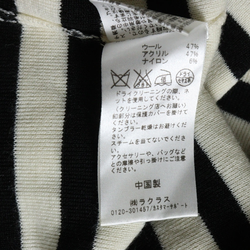 Deuxieme Classe(ドゥーズィエムクラス) クルーネックボーダーニット レディース ブラック/ホワイト 13-080-500-4220-3-0