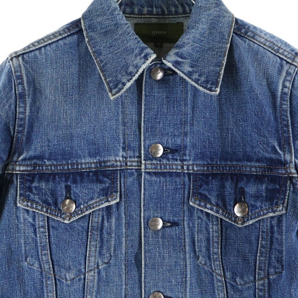 green(グリーン) デニムトラッカージャケット レディース インディゴ