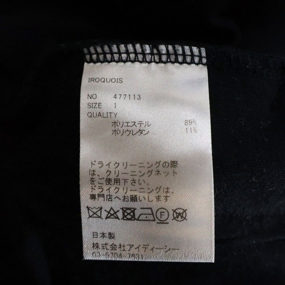 iroquois(イロコイ) 裾ジップ イージーパンツ ブラック