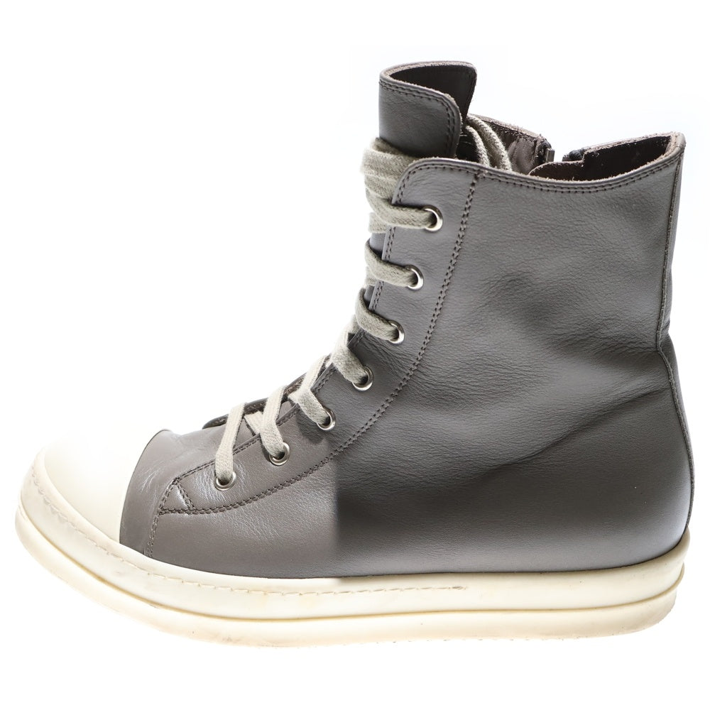 Rick Owens(リックオウエンス) RAMONES ラモーンズ サイドジップ ハイカットスニーカー グレー