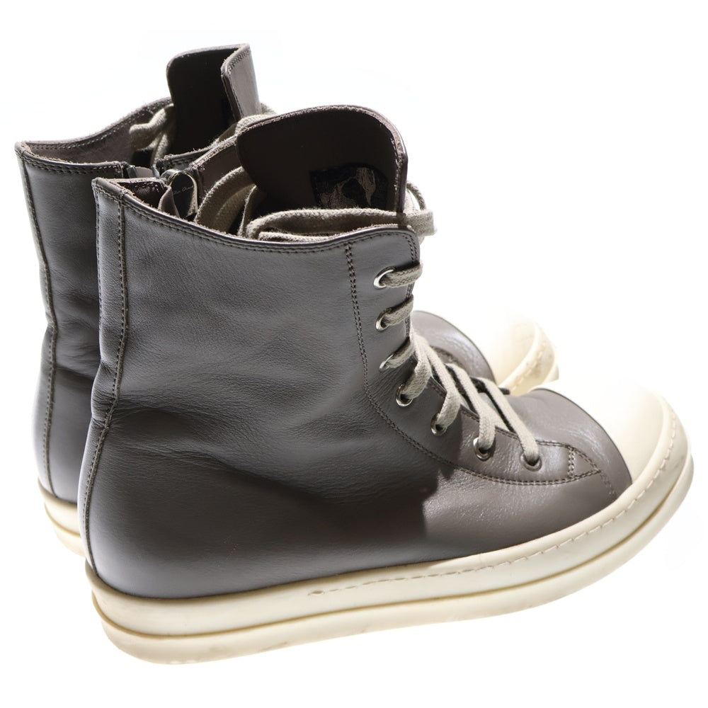 Rick Owens(リックオウエンス) RAMONES ラモーンズ サイドジップ ハイカットスニーカー グレー