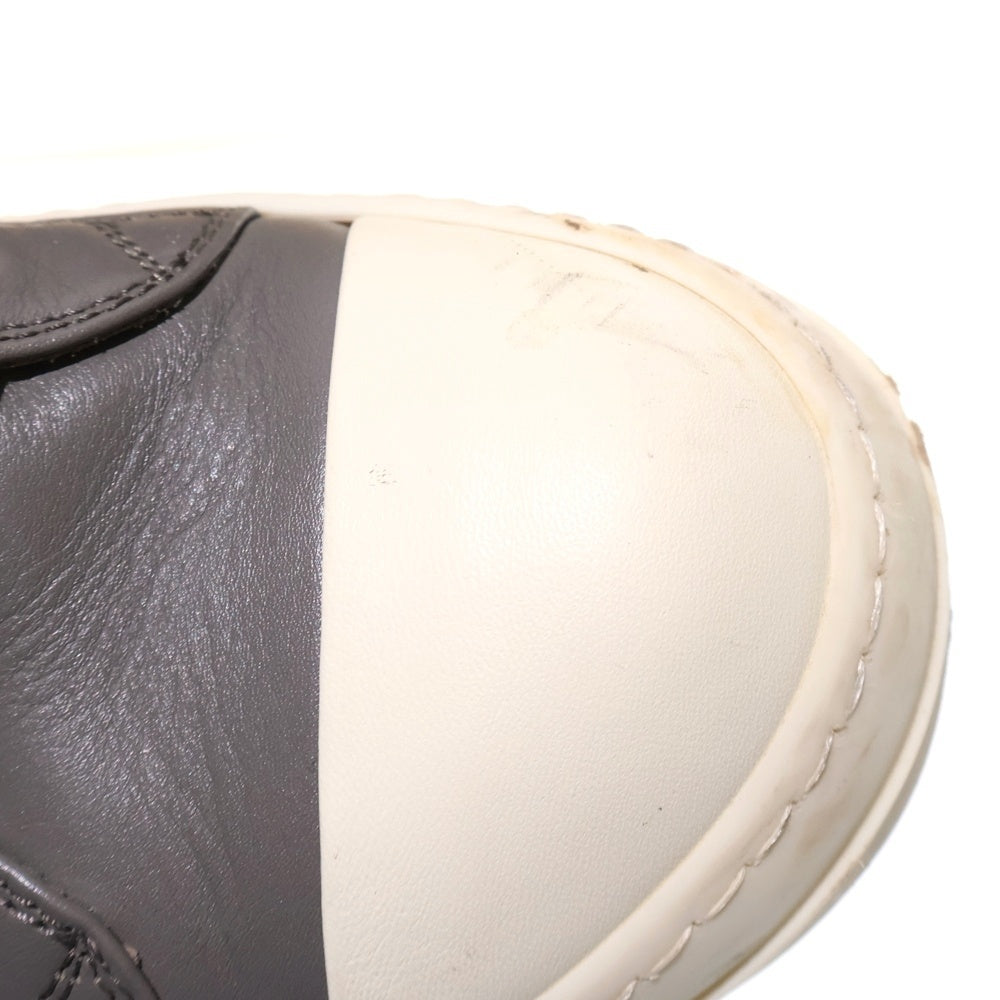 Rick Owens(リックオウエンス) RAMONES ラモーンズ サイドジップ ハイカットスニーカー グレー