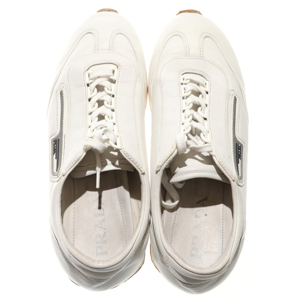 PRADA(プラダ) レザー ローカットスニーカー ホワイト 2EG286
