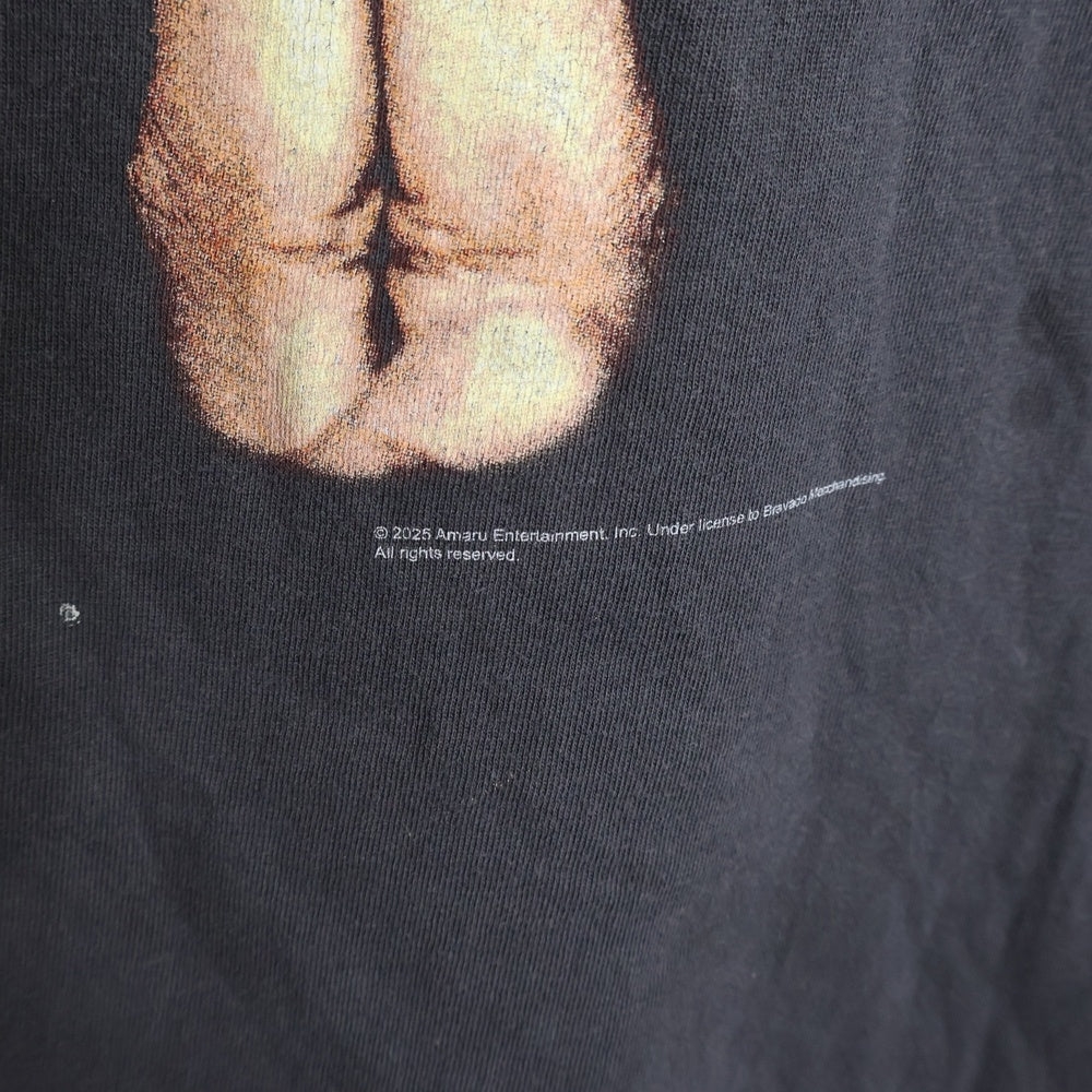 SAINT MICHAEL(セントマイケル) 25SS 2PAC 2PC_SS TEE 2パック フォトプリント ヴィンテージ加工 半袖Tシャツ ブラック SM-HR8-0000-C14