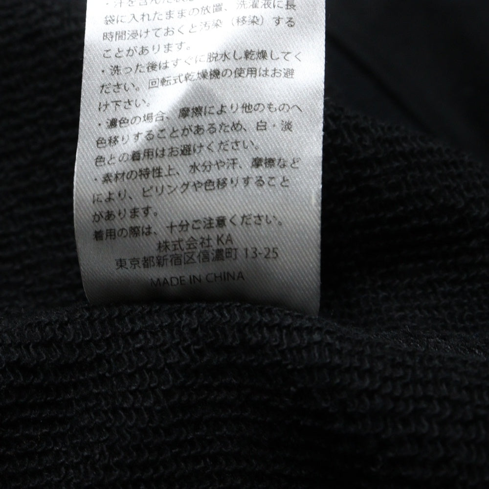 ENMER(エンメール) ロゴ刺繍 プルオーバーパーカー フーディー スウェット ブラック