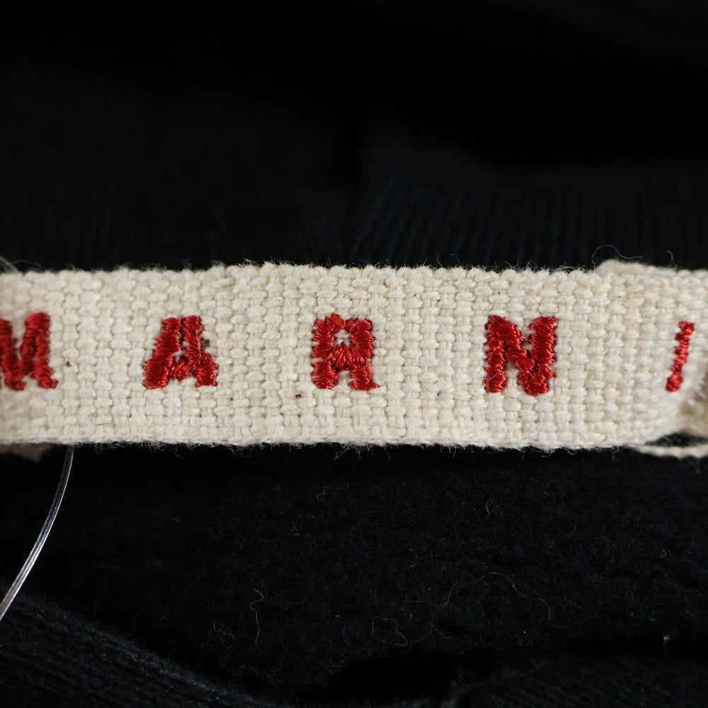 MARNI(マルニ) 23AW CHECK SWEATSHIRT 袖チェック切替 プルオーバーパーカー フーディ ブラック FUMU0110Q5