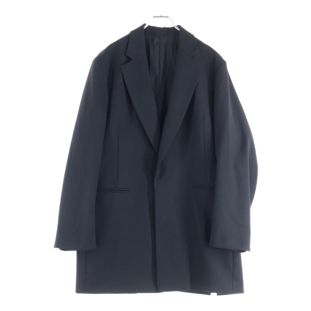 Lui's(ルイス) ウール混 比翼ボタン 1Bテーラードジャケット ブラック LUZ2012207A0005