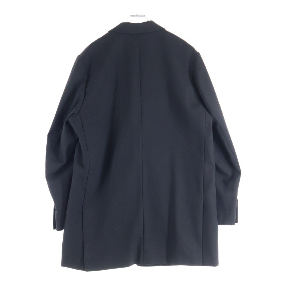 Lui's(ルイス) ウール混 比翼ボタン 1Bテーラードジャケット ブラック LUZ2012207A0005