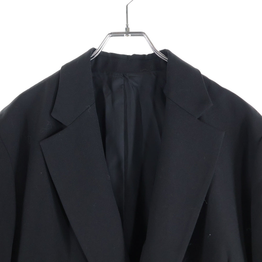 Lui's(ルイス) ウール混 比翼ボタン 1Bテーラードジャケット ブラック LUZ2012207A0005