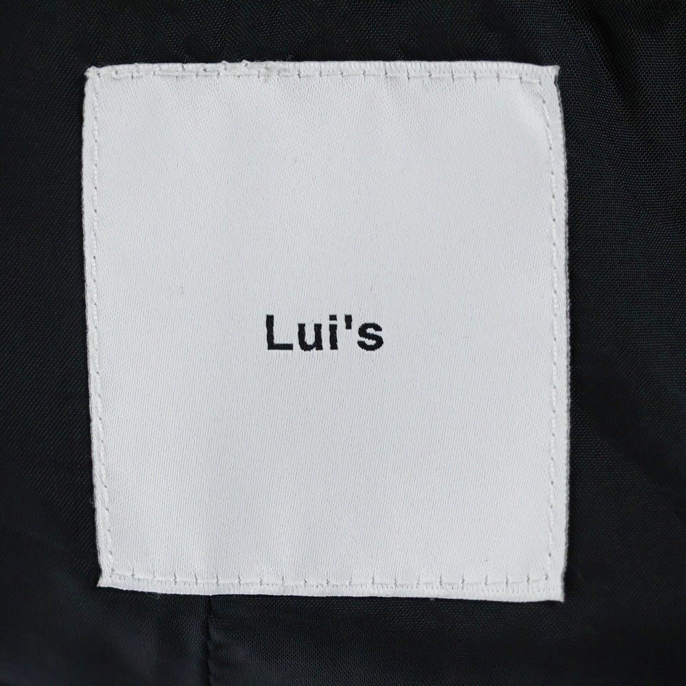 Lui's(ルイス) ウール混 比翼ボタン 1Bテーラードジャケット ブラック LUZ2012207A0005