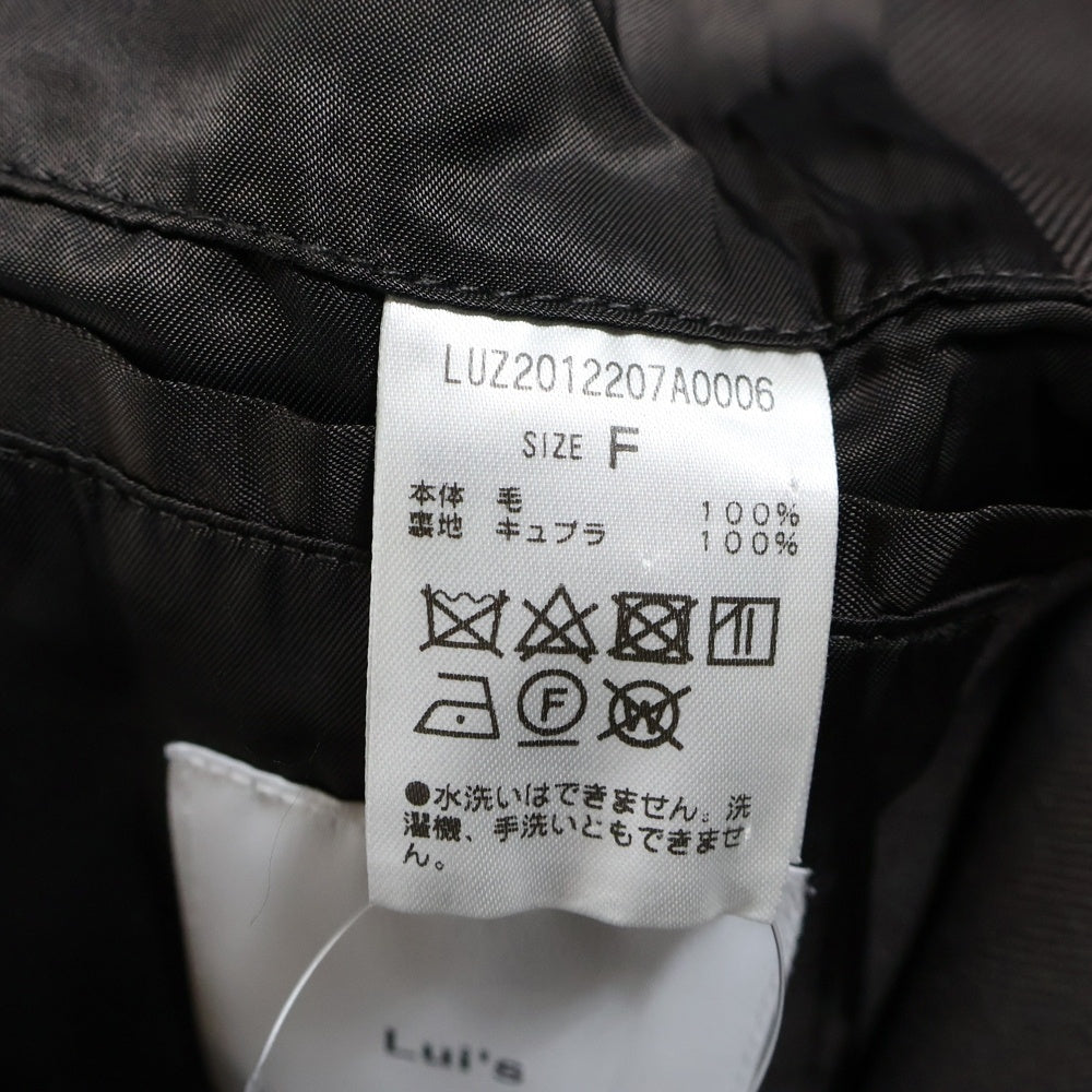 Lui's(ルイス) 1Bテーラード ウールビッグギャバジャケット ブラウン LUZ2012207A0006