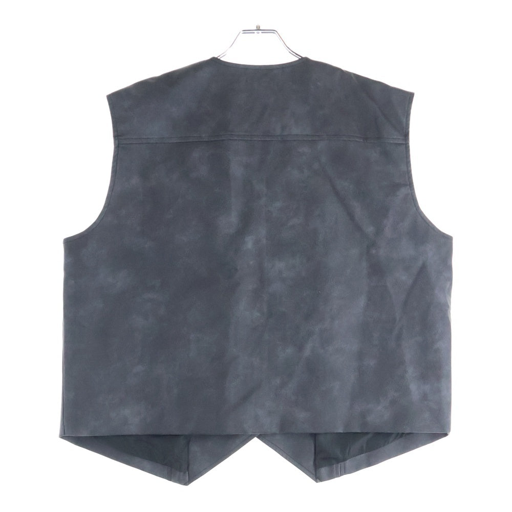 NO BRAND(ノーブランド) DALL CLOTHING(ダルクロージング)×GADORO DIRTY LEATHER VEST ガドロ フェイクレザーベスト ブラック