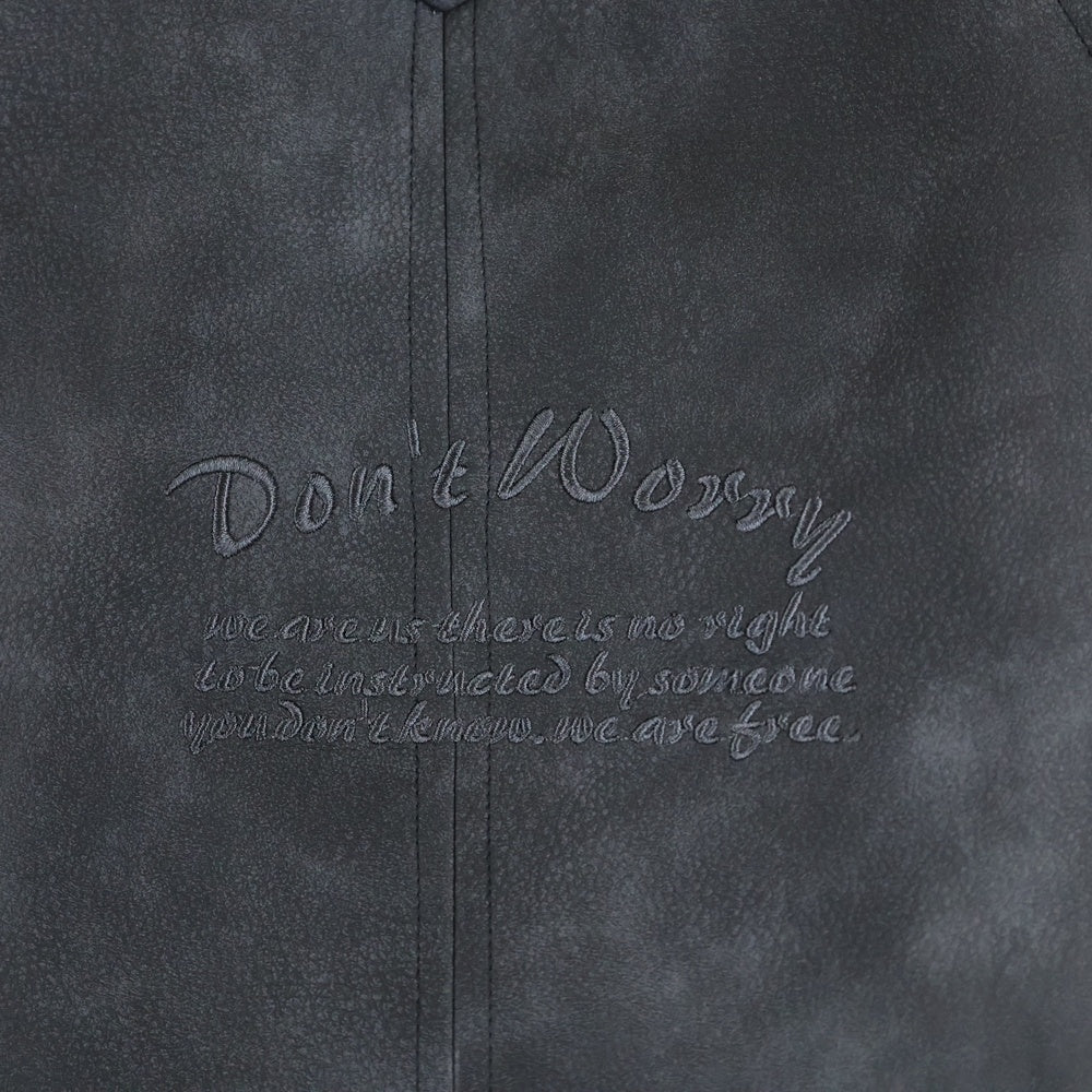 NO BRAND(ノーブランド) DALL CLOTHING(ダルクロージング)×GADORO DIRTY LEATHER VEST ガドロ フェイクレザーベスト ブラック