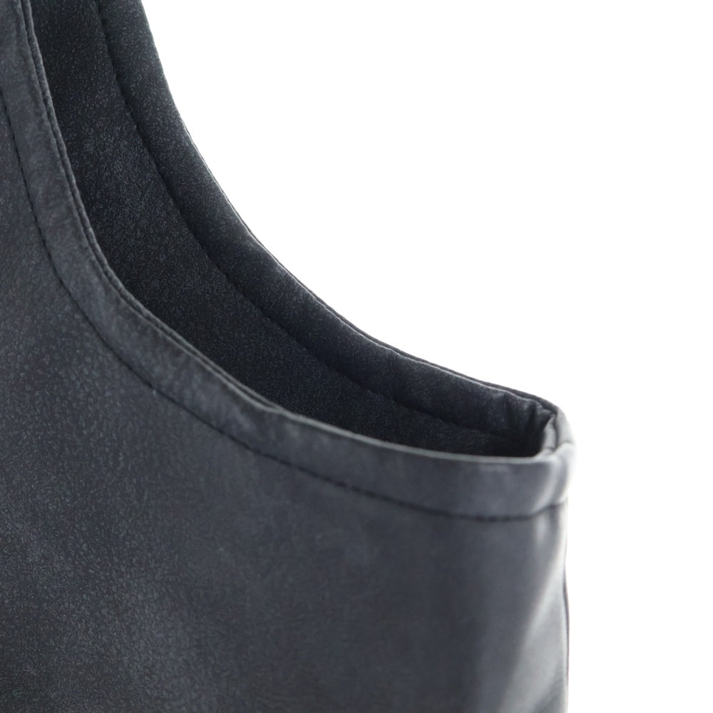 NO BRAND(ノーブランド) DALL CLOTHING(ダルクロージング)×GADORO DIRTY LEATHER VEST ガドロ フェイクレザーベスト ブラック