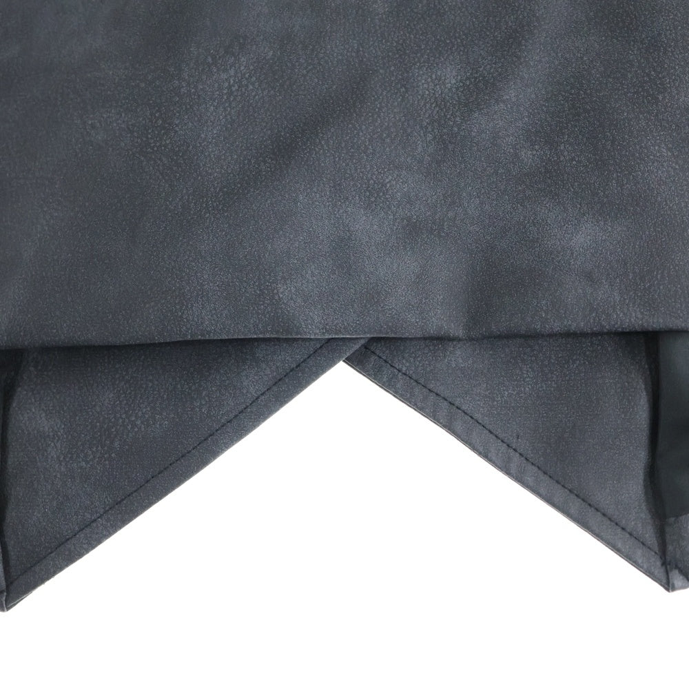 NO BRAND(ノーブランド) DALL CLOTHING(ダルクロージング)×GADORO DIRTY LEATHER VEST ガドロ フェイクレザーベスト ブラック