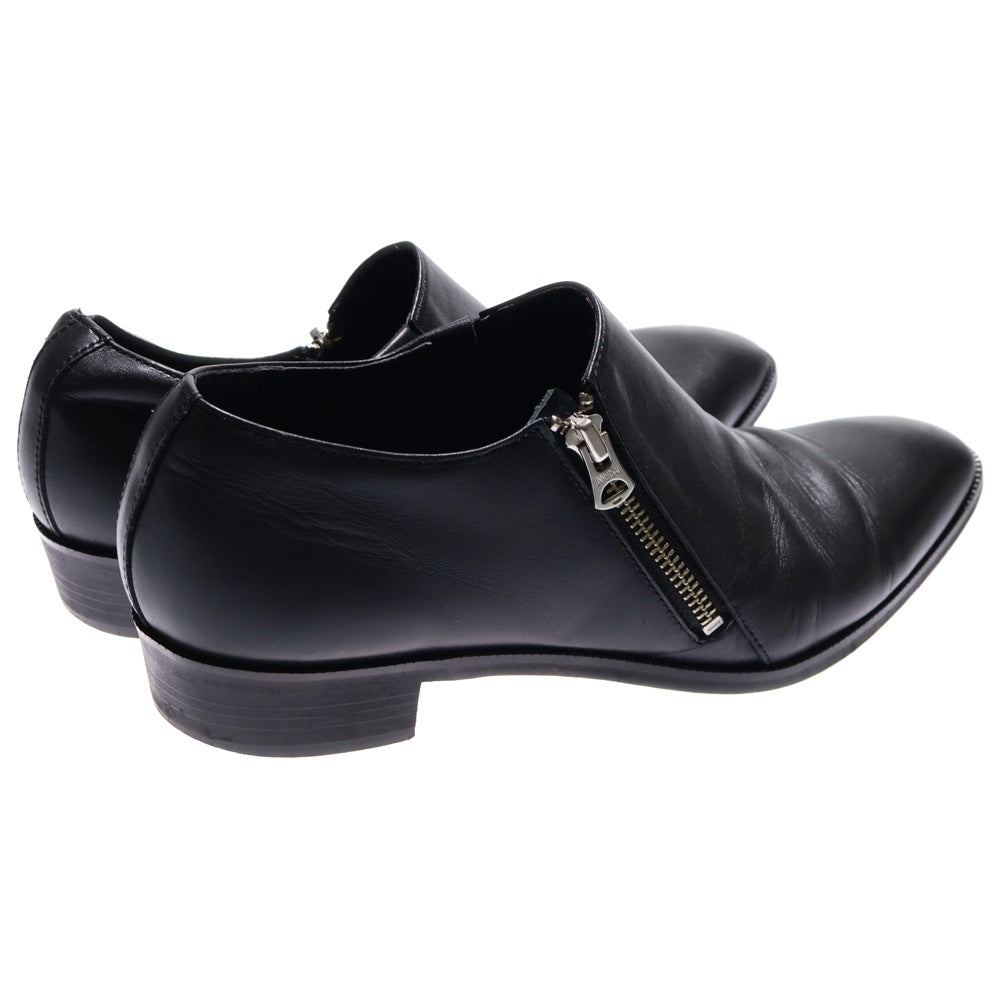 Lui's(ルイス) サイドジップスリッポン ショートブーツ ブラック