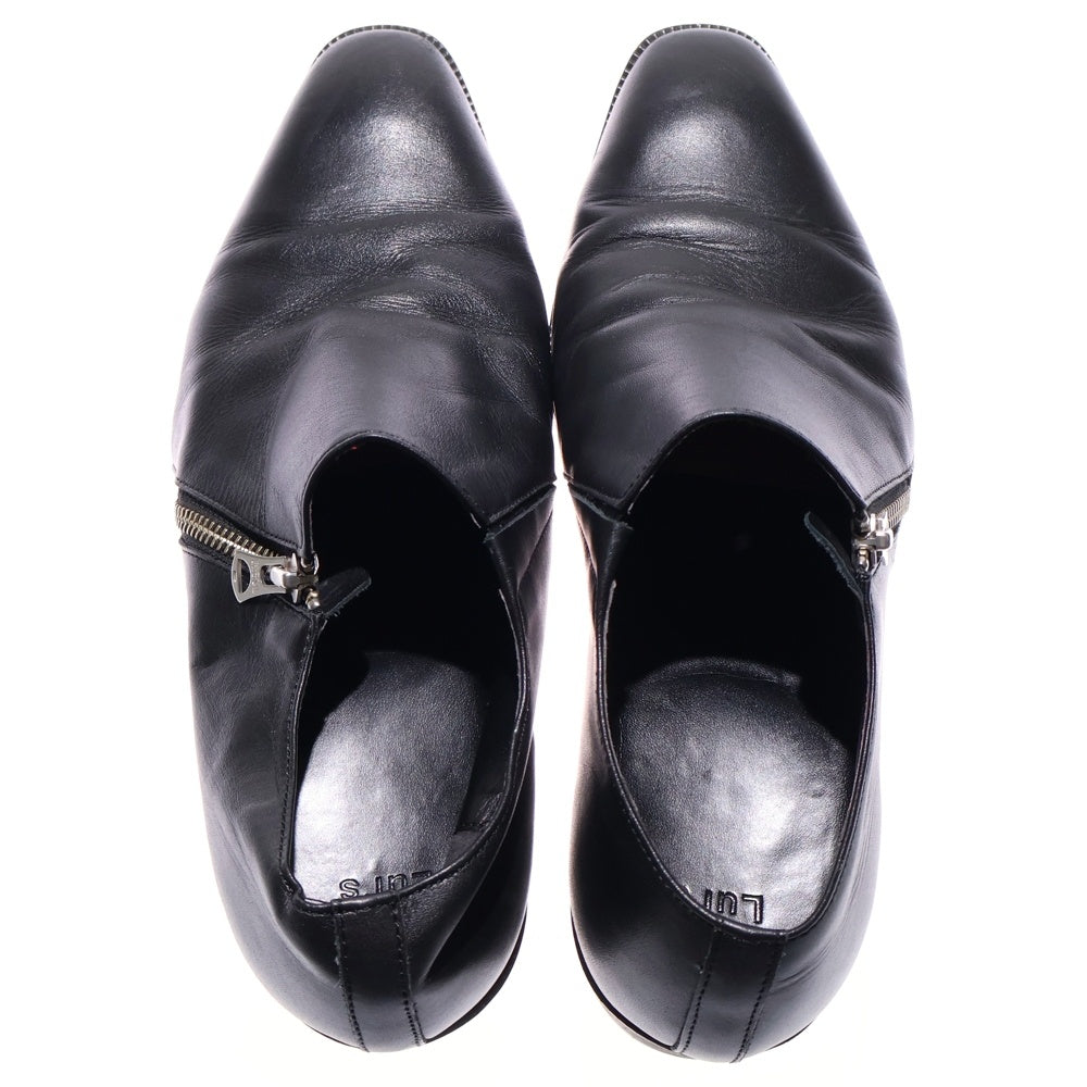 Lui's(ルイス) サイドジップスリッポン ショートブーツ ブラック