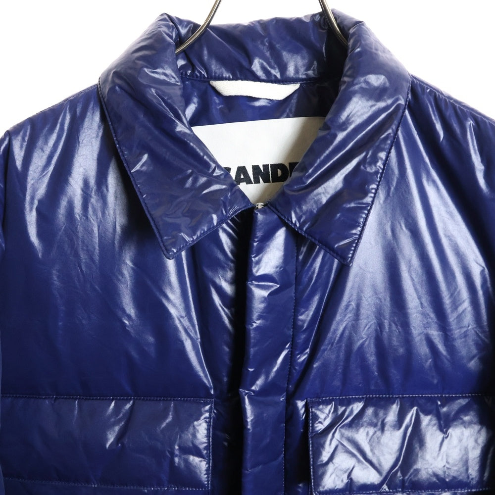 JIL SANDER +(ジルサンダープラス) 22AW ダブルフラップポケット ジップアップ ダウンジャケット ブルー J47AF0009