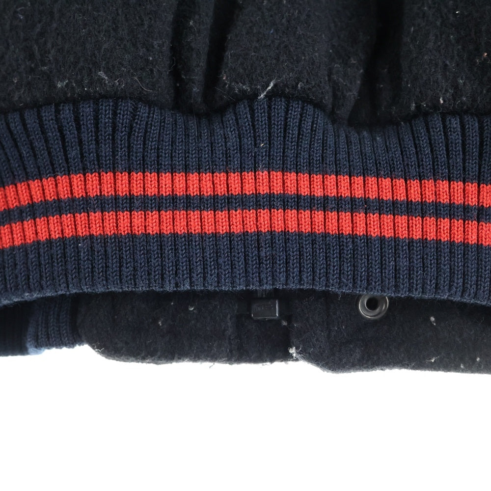 NIKE(ナイキ) VINTAGE JORDAN ヴィンテージ ジョーダン レザー切り替え ウール バーシティジャケット ブラック/レッド SK-K51