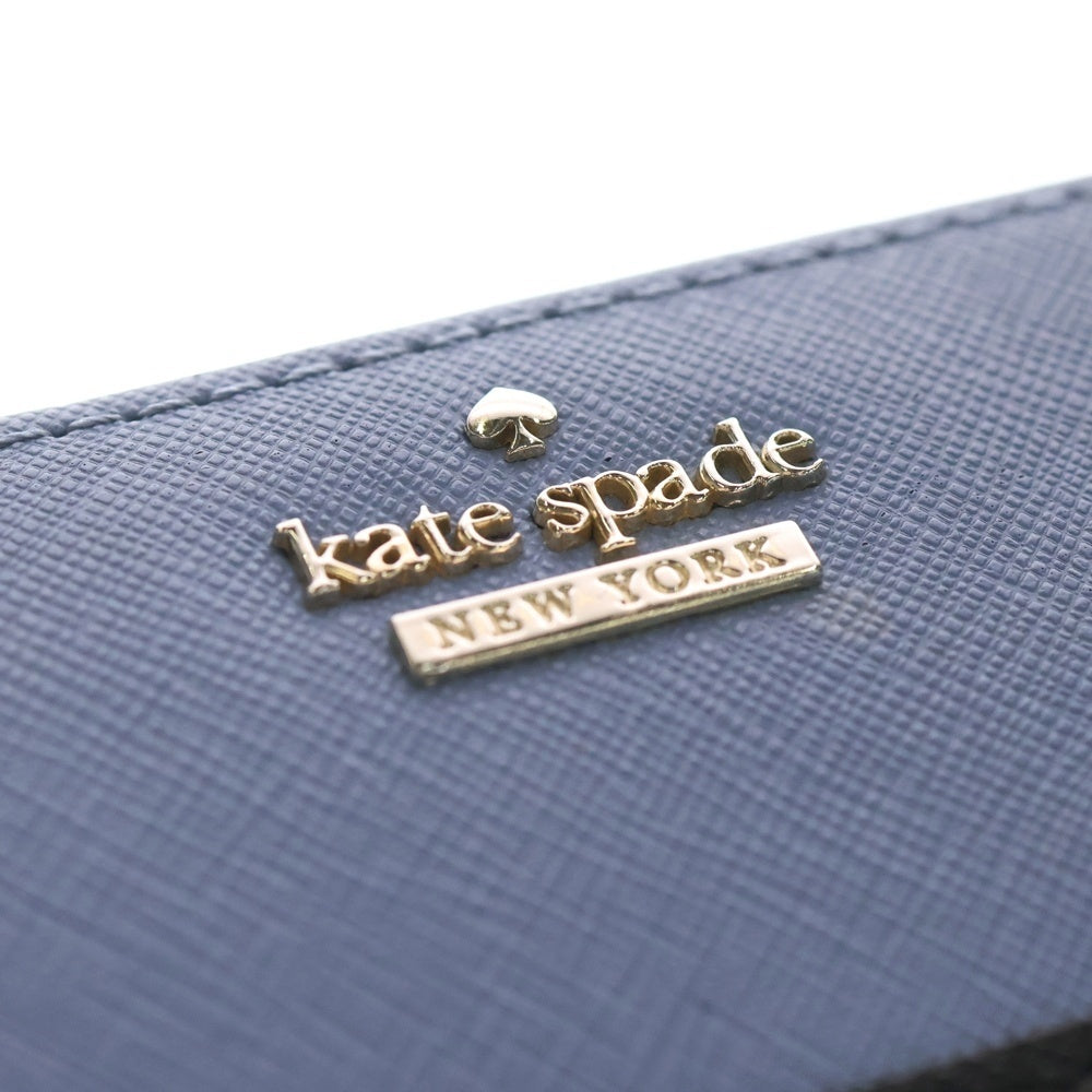 Kate Spade(ケイトスペード) バイカラー ラウンドジップ ロングウォレット 長財布 ブルー/ブラック