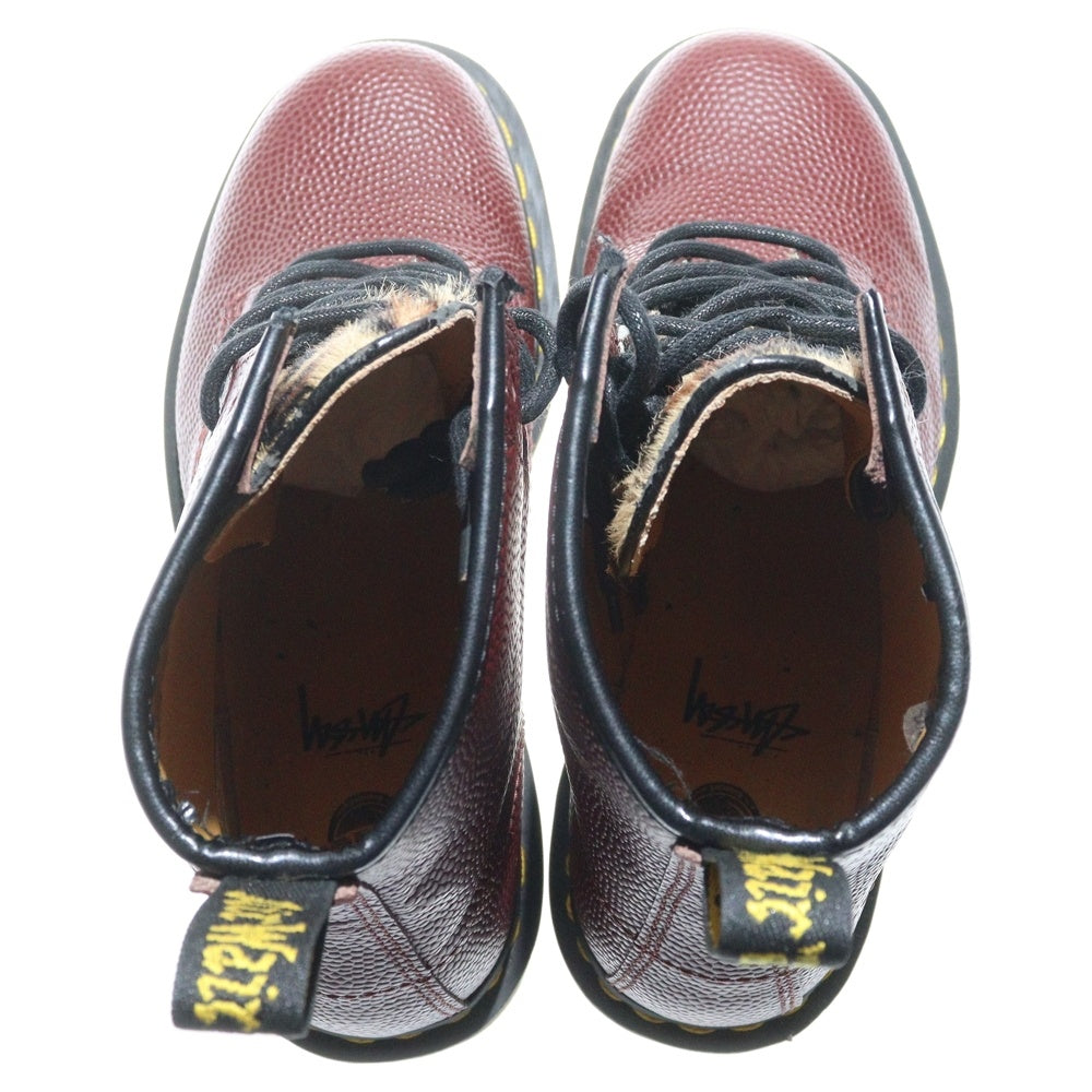 Dr.Martens(ドクターマーチン) ×Stussy 8 Eye Boot Cherry Red ステューシー 8ホール レザーブーツ ハイカットシューズ レディース レッド 22083600