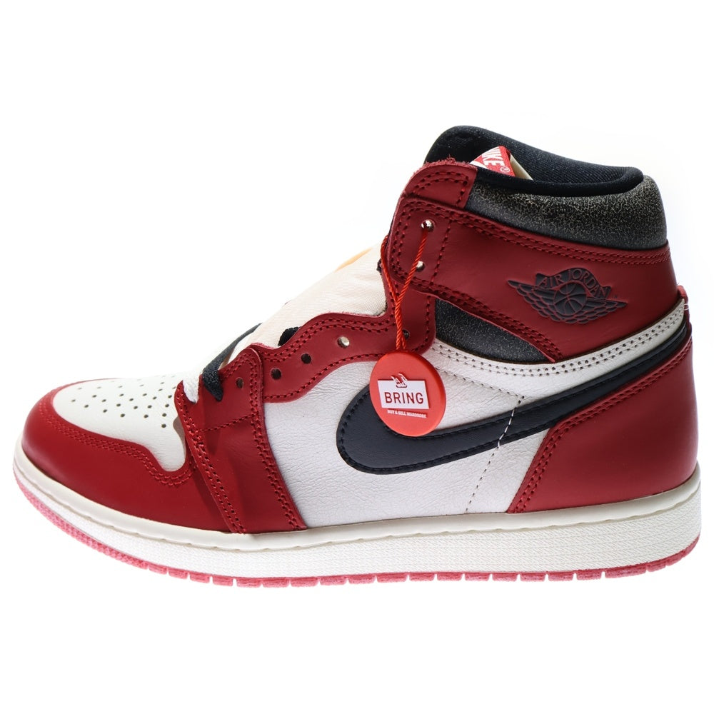NIKE(ナイキ) AIR JORDAN 1 LOST&FOUND エアジョーダン1 ロスト&ファウンド シカゴ ハイカットスニーカー ホワイト/レッド US8.5/26.5cm DZ5485-612