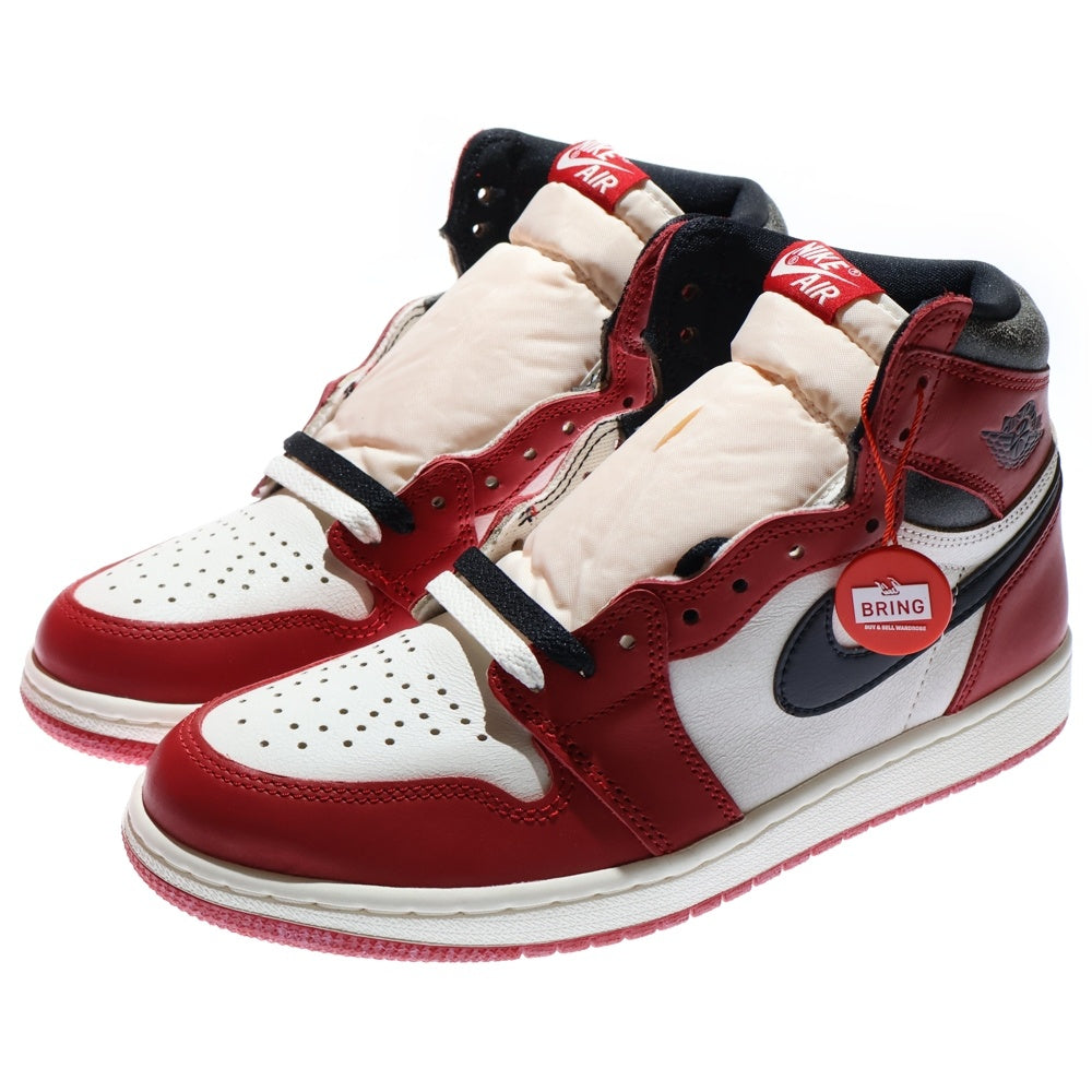 NIKE(ナイキ) AIR JORDAN 1 LOST&FOUND エアジョーダン1 ロスト&ファウンド シカゴ ハイカットスニーカー ホワイト/レッド US8.5/26.5cm DZ5485-612