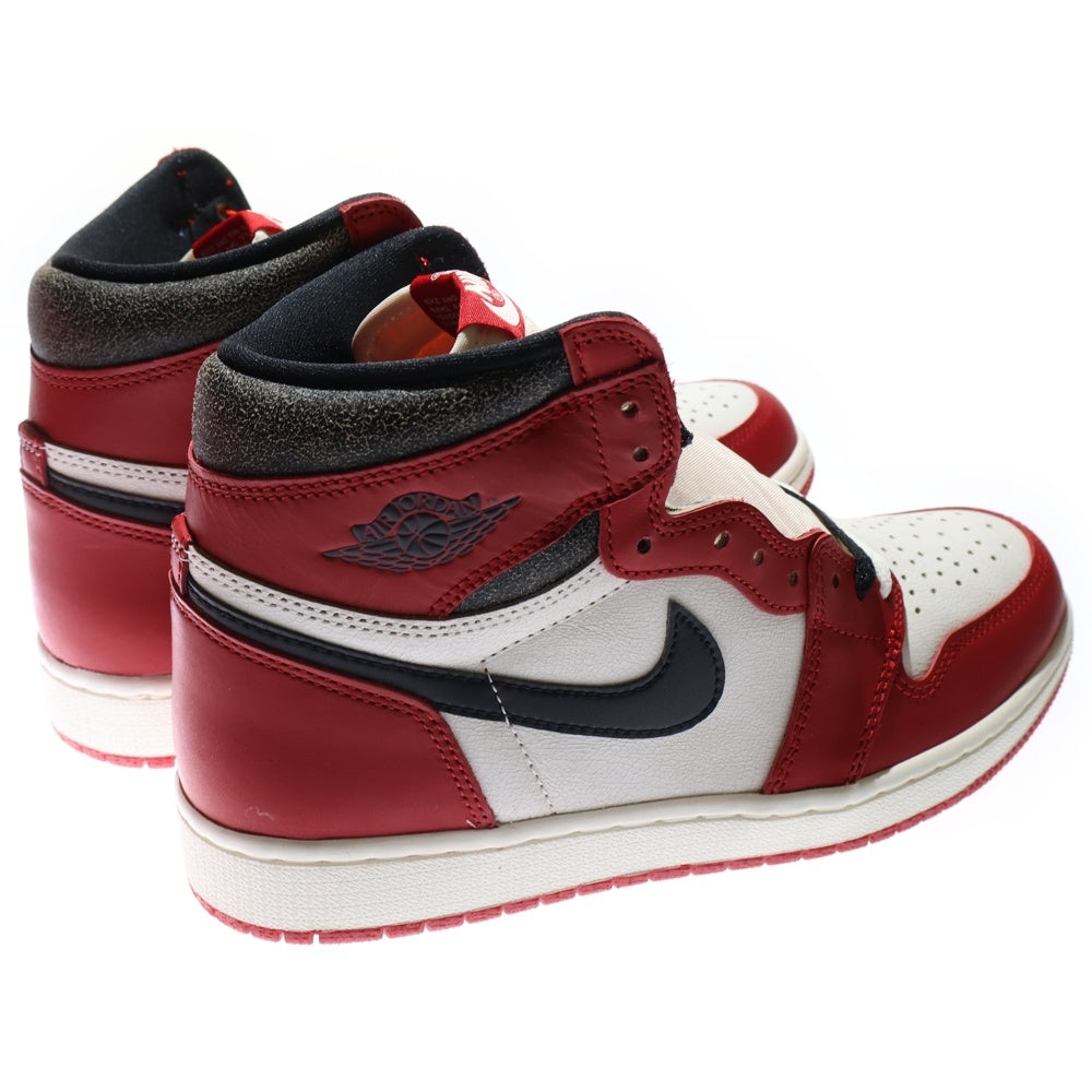 NIKE(ナイキ) AIR JORDAN 1 LOST&FOUND エアジョーダン1 ロスト&ファウンド シカゴ ハイカットスニーカー ホワイト/レッド US8.5/26.5cm DZ5485-612