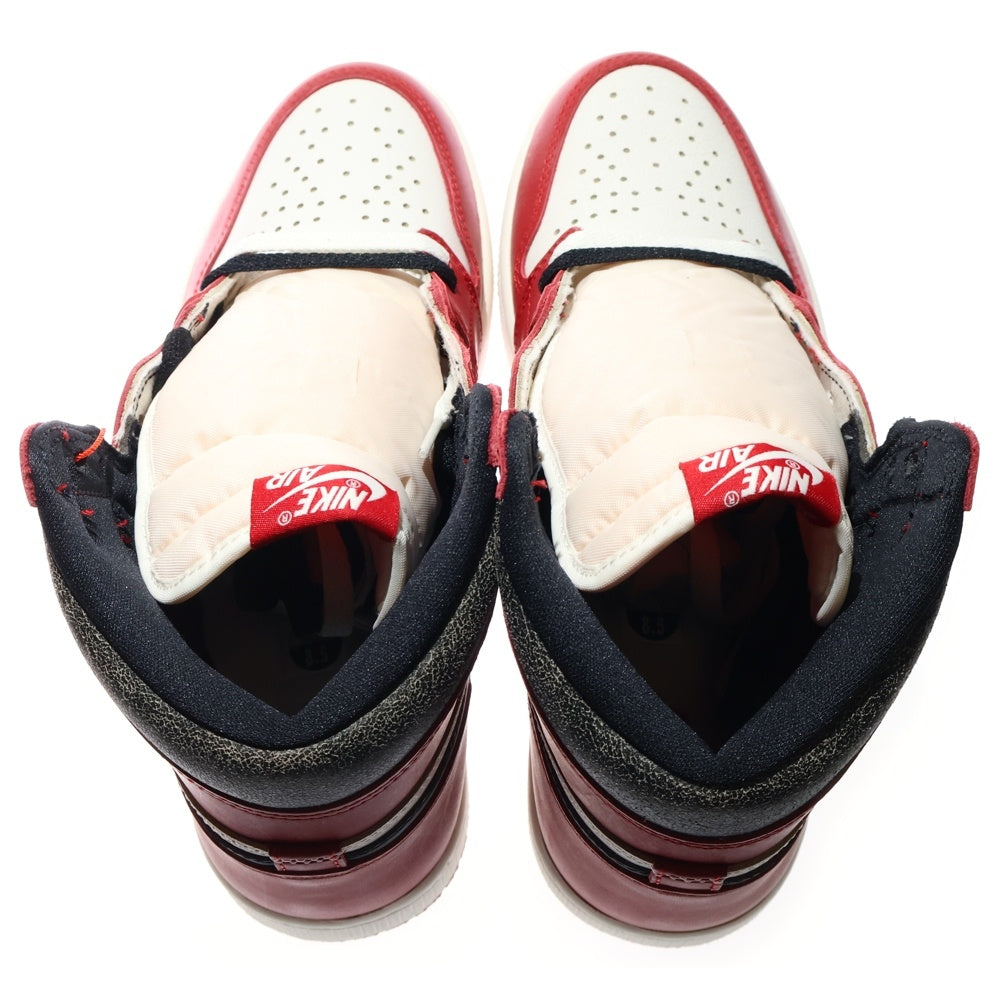 NIKE(ナイキ) AIR JORDAN 1 LOST&FOUND エアジョーダン1 ロスト&ファウンド シカゴ ハイカットスニーカー ホワイト/レッド US8.5/26.5cm DZ5485-612