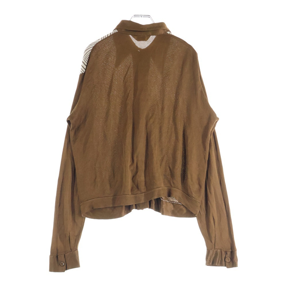 VINTAGE(ヴィンテージ) 70-80S LE CHEVRON ヴィンテージ 長袖 ニットカーディガン ブラウン