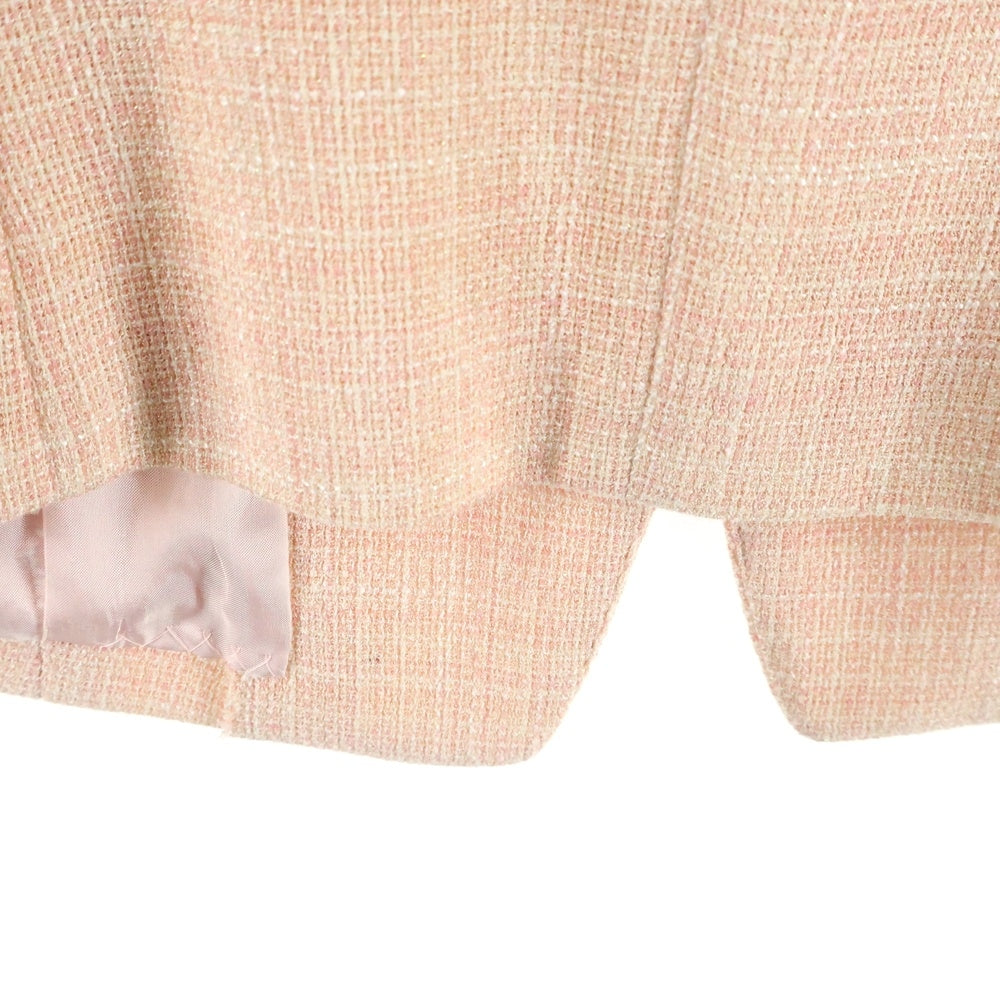 NO BRAND(ノーブランド) COCCOLUSSI(ココラッシー)レース装飾 チェック柄 3ピース セットアップ レディース ピンク