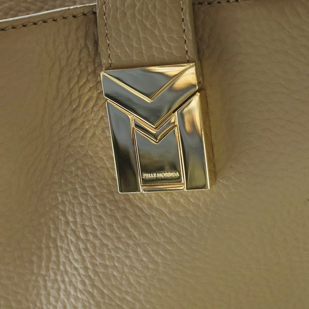 PELLE MORBIDA(ペッレ モルビダ) MAIDEN VOYAGE メイデン ヴォヤージュ カウレザー ボストンバッグ ハンドバッグ ベージュ PMO-AKMHMB001