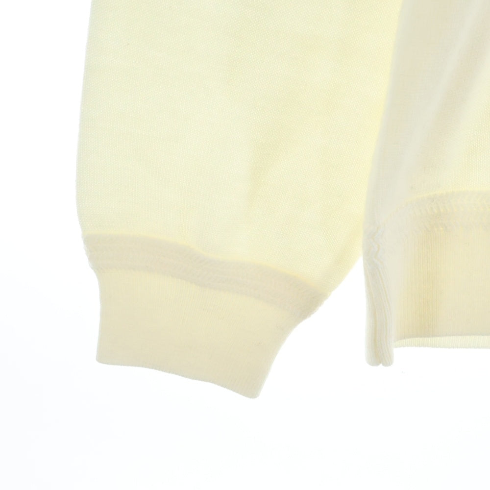 1 PIU 1 UGUALE 3(ウノピゥウノウグァーレトレ) CREW KNIT フロント刺繍 クルーネックニットセーター ホワイト MRK280 WOL167