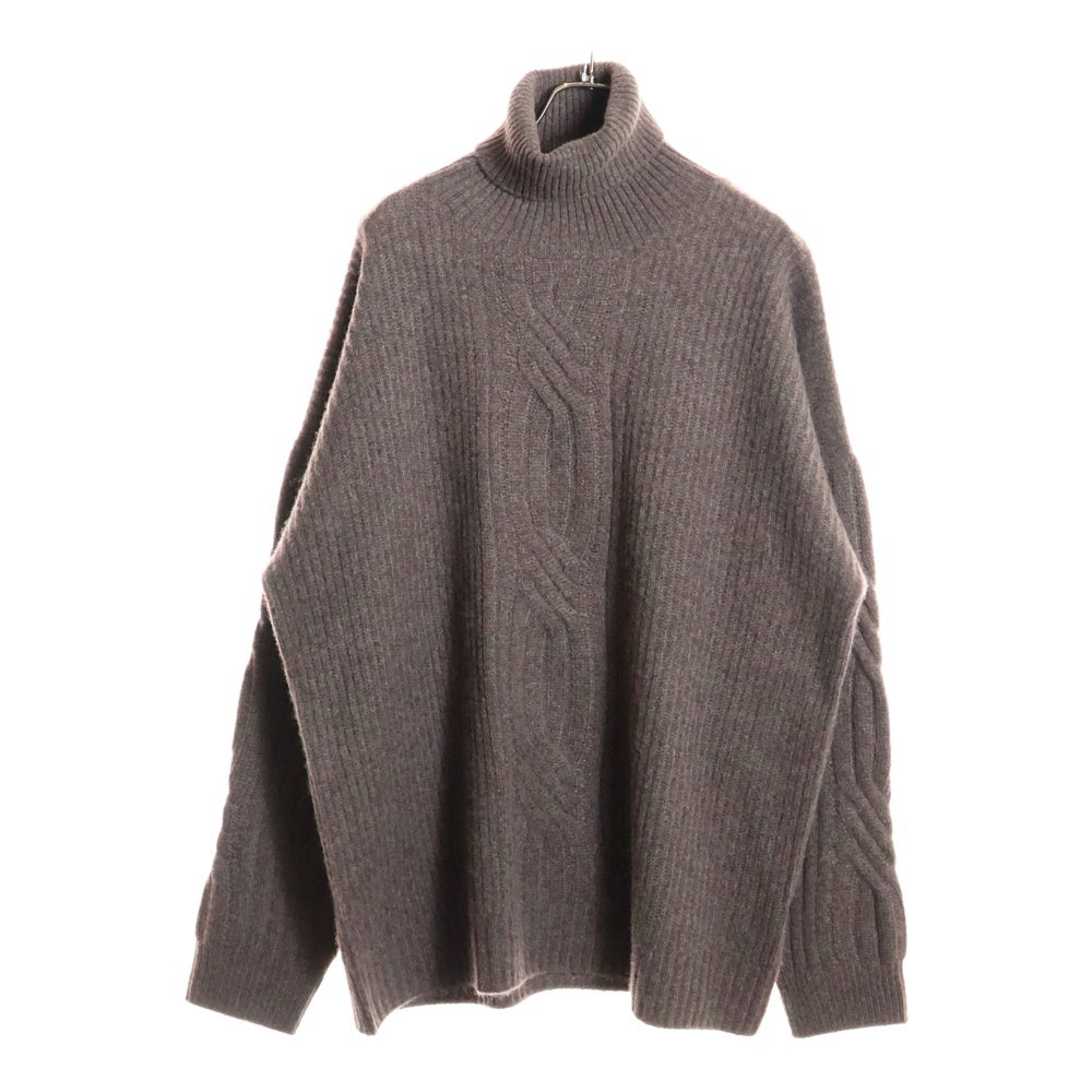 1 PIU 1 UGUALE 3(ウノピゥウノウグァーレトレ) BIG TURTLE ビッグ タートルネックニットセーター ブラウン MRK257 CAS033