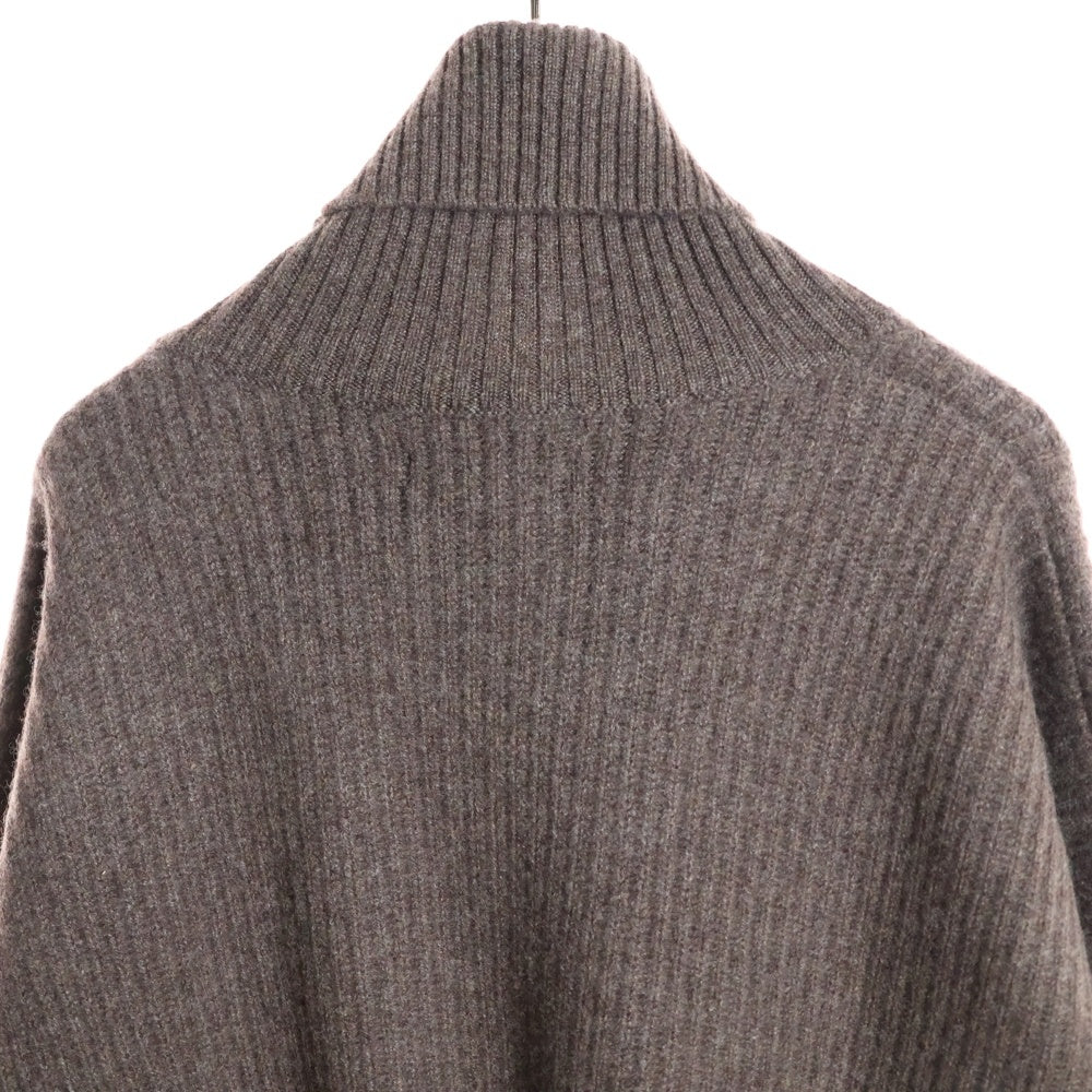 1 PIU 1 UGUALE 3(ウノピゥウノウグァーレトレ) BIG TURTLE ビッグ タートルネックニットセーター ブラウン MRK257 CAS033