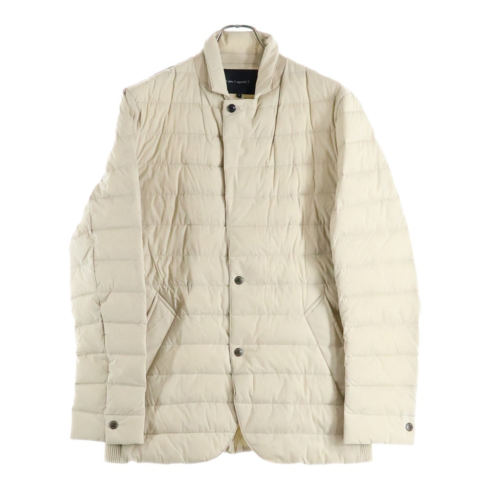 1 PIU 1 UGUALE 3(ウノピゥウノウグァーレトレ) 4WAY RIB ZIP JKT DOWN フォーウェイ リブ ジップアップダウンジャケット アイボリー MRB685 NYU105
