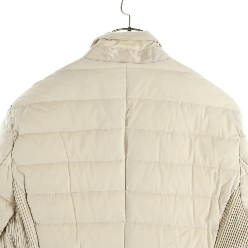 1 PIU 1 UGUALE 3(ウノピゥウノウグァーレトレ) 4WAY RIB ZIP JKT DOWN フォーウェイ リブ ジップアップダウンジャケット アイボリー MRB685 NYU105