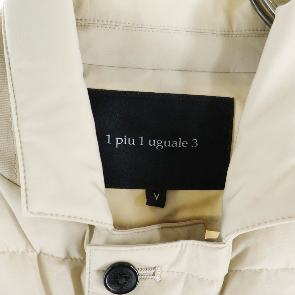 1 PIU 1 UGUALE 3(ウノピゥウノウグァーレトレ) 4WAY RIB ZIP JKT DOWN フォーウェイ リブ ジップアップダウンジャケット アイボリー MRB685 NYU105