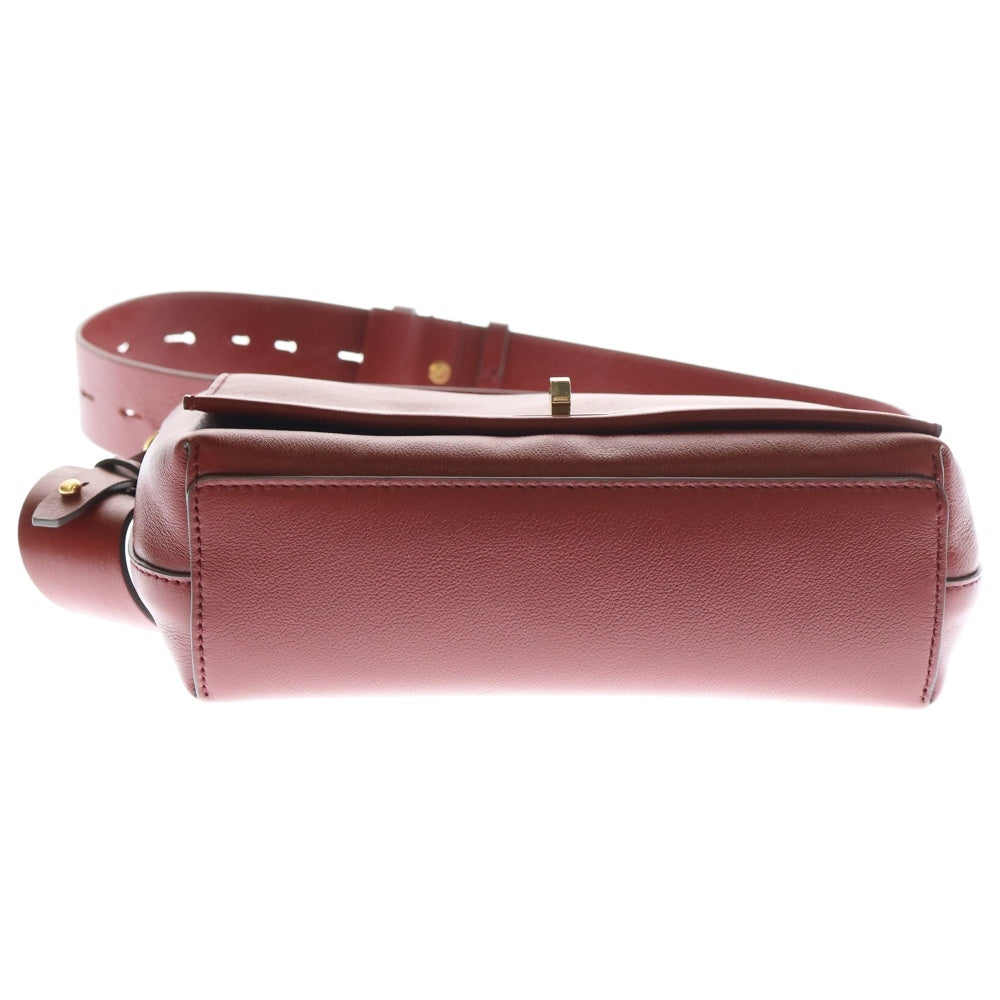 Anya Hindmarch(アニヤハインドマーチ) mortimer cross body モーティマー クロスボディ レザー ショルダー バッグ レッド レディース