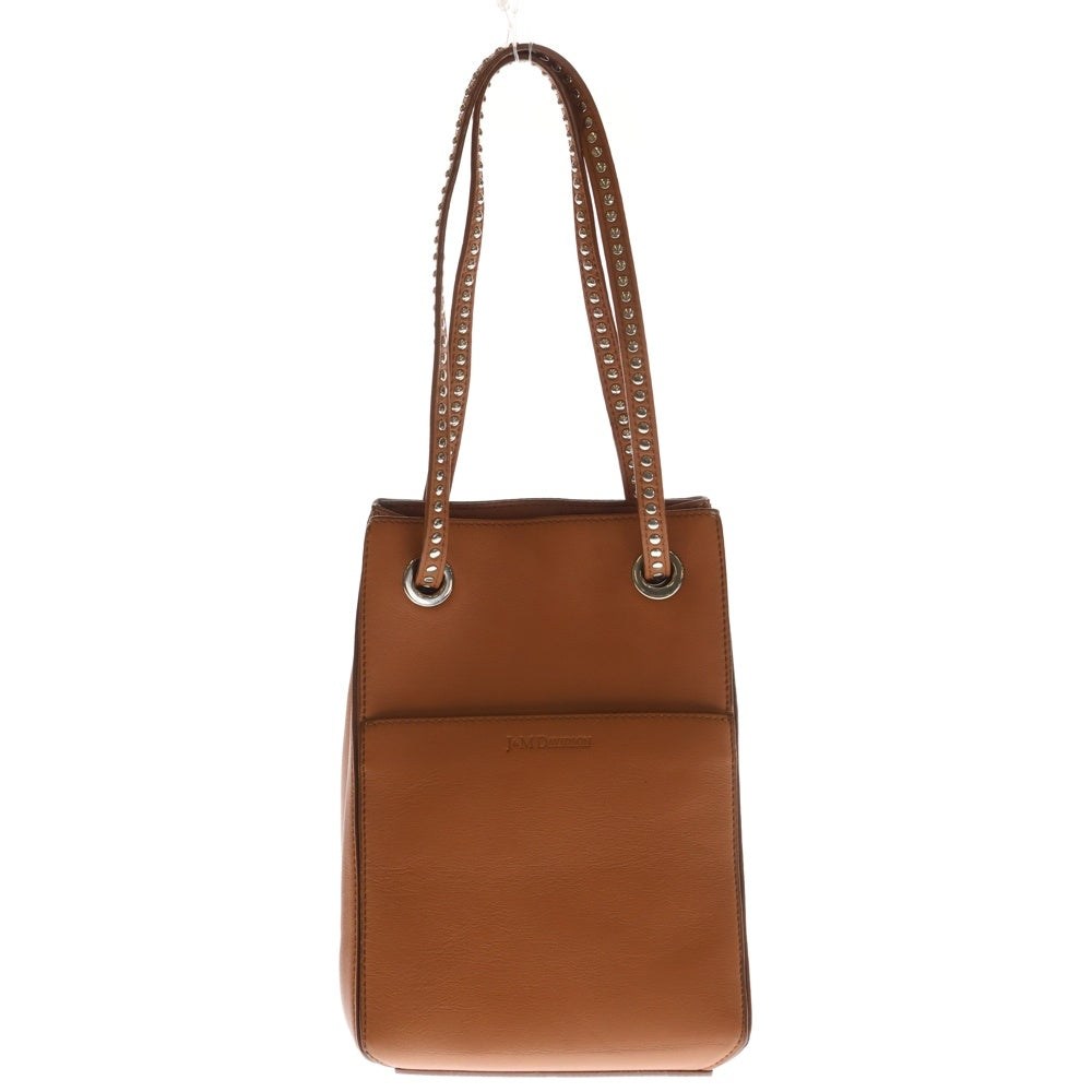 J&M DAVIDSON(ジェイアンドエムデヴィッドソン) 2×4 ツーバイフォー スタッズ レザー ハンドバッグ ブラウン レディース
