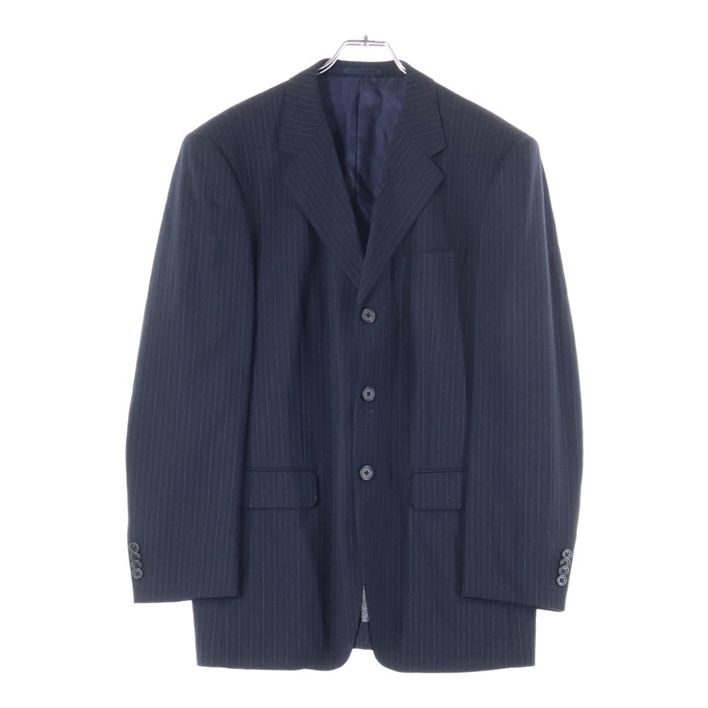 Paul Smith(ポールスミス) ストライプ セットアップ スーツ 3B テーラードジャケット 1タック テーパードパンツ ネイビー