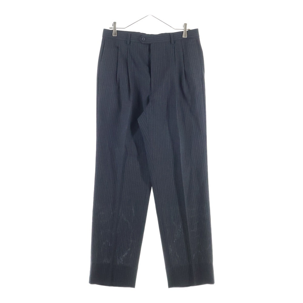 Paul Smith(ポールスミス) ストライプ セットアップ スーツ 3B テーラードジャケット 1タック テーパードパンツ グレー