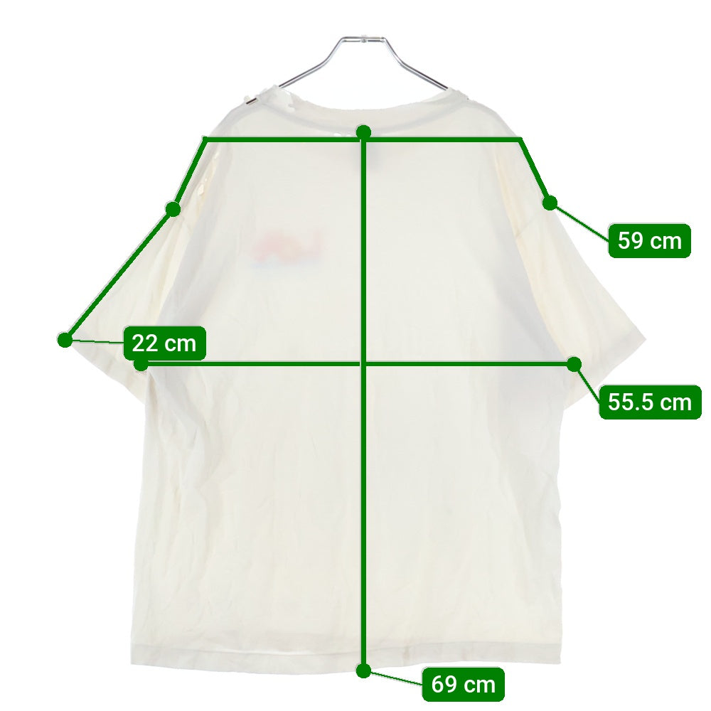 SAINT MICHAEL(セントマイケル) 25SS LOVE_SS TEE プリントTシャツ ホワイト SM-HR8-0000-024