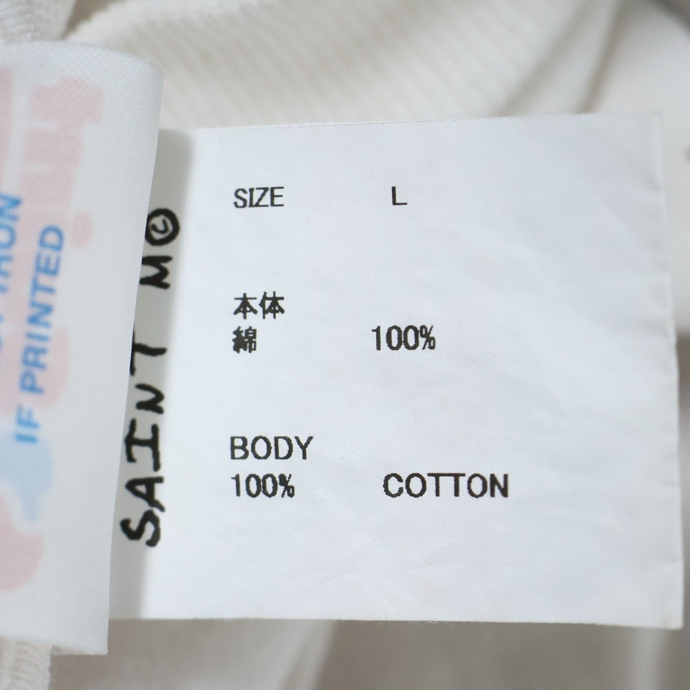 SAINT MICHAEL(セントマイケル) 24AW RAINBOW SAINT TEE ロゴプリントTシャツ ホワイト SM-YS1-0000-007