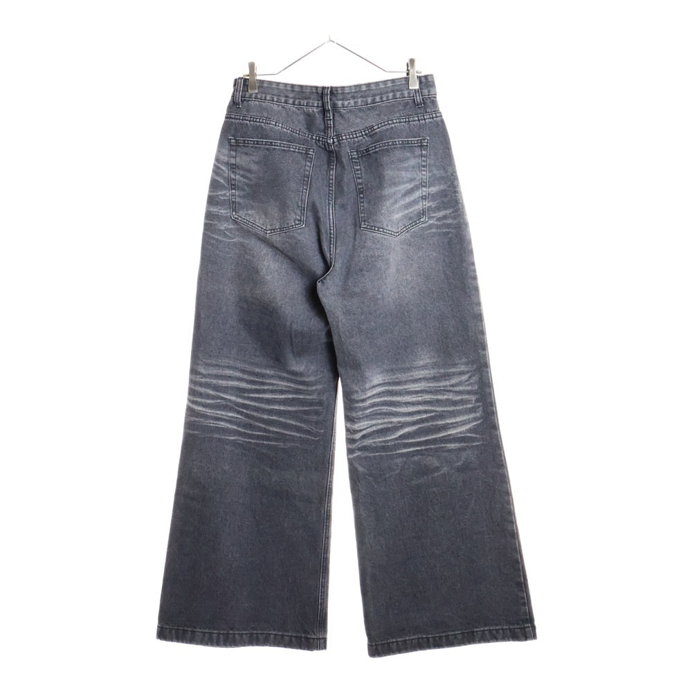 PERSON INTENTION(パーソン インテンション) ダメージ加工 マルチポケット ジップアップ デニムパンツ ブラック