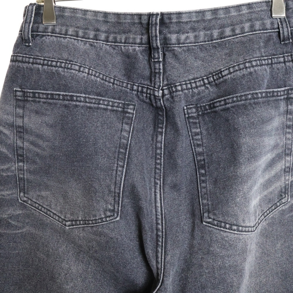 PERSON INTENTION(パーソン インテンション) ダメージ加工 マルチポケット ジップアップ デニムパンツ ブラック