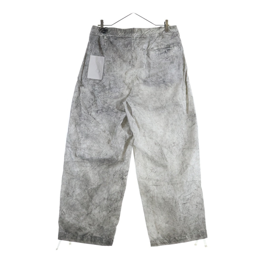 Ten C(テンシー) CARGO TASCONATO カーゴ タスコナート マルチポケット 総柄 ジップアップ ナイロンパンツ ブラック/ホワイト TC-S24-0000-212